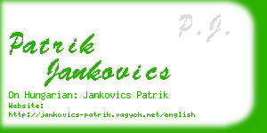 patrik jankovics business card